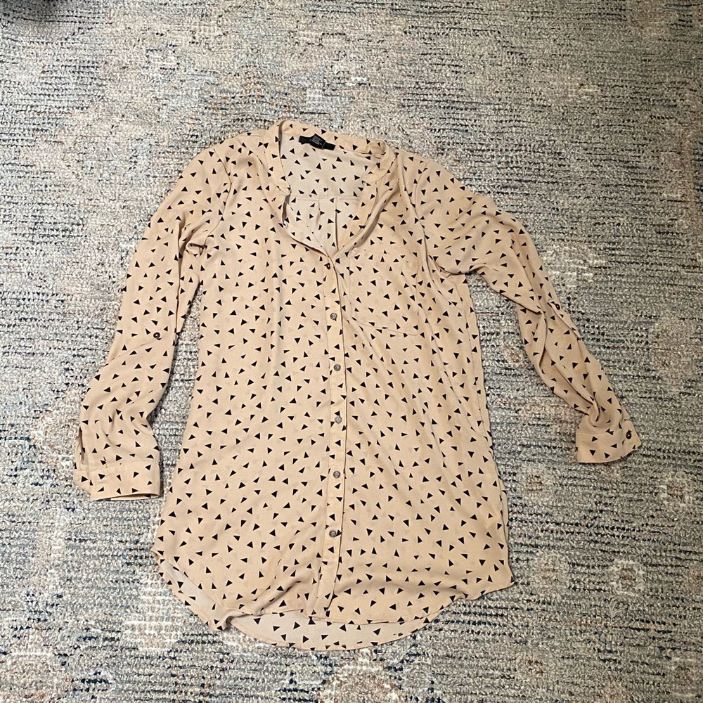 A silky button up blouse
